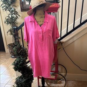 Zenana Outfitters Pink Midi Dress with Vibrant Style